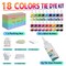 Tie Dye Kit for Kids and Adults - 18 Colors 80ML Pre-Filled Bottles Permanent Non-Toxic Tye Dye Kits for Clothing T-Shirt Fabric Textile Craft Party Handmade Project(Just Add Water)